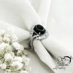 خرید و قیمت انگشتر سنگ باباقوری نقره ایتالیا کد 15344 | خرید انگشتر عقیق با نقره ایتالیایی در فروشگاه زیورآلات استرلینگ