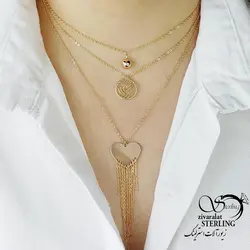 خرید و قیمت گردنبند سه لاین آویز قلب برند ژوپینگ کد 15469 | خرید رولباسی ونکلیف برند استیل دو طرفه در فروشگاه زیورآلات استرلینگ