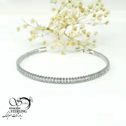 خرید و قیمت دستبند زنانه طرح جواهر نقره ای - خرید بدلیجات مدل سال و ارزان در فروشگاه زیورآلات استرلینگ