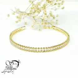 خرید و قیمت دستبند زنانه طرح جواهر طلایی - خرید بدلیجات مدل سال و ارزان در فروشگاه زیورآلات استرلینگ