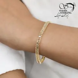 خرید و قیمت دستبند زنانه طرح جواهر طلایی - خرید بدلیجات مدل سال و ارزان در فروشگاه زیورآلات استرلینگ
