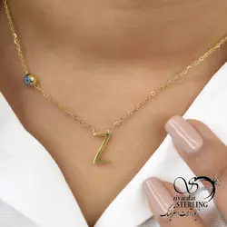 گردنبند زنانه استیل حرف Z