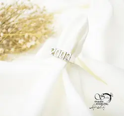 خرید و قیمت انگشتر زنانه سفید سال تولد 2003 - خرید بدلیجات مدل سال و ارزان در فروشگاه زیورآلات استرلینگ