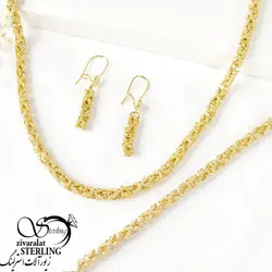 خرید و قیمت سرویس زنانه طرح طلا یزدی - خرید بدلیجات مدل سال و ارزان در فروشگاه زیورآلات استرلینگ