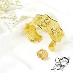 خرید و قیمت ست دستبند و انگشتر زنانه طرح خلیجی - خرید بدلیجات مدل سال و ارزان در فروشگاه زیورآلات استرلینگ