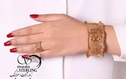 خرید و قیمت ست دستبند و انگشتر زنانه طرح خلیجی - خرید بدلیجات مدل سال و ارزان در فروشگاه زیورآلات استرلینگ