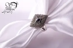 خرید و قیمت انگشتر نقره سیاه قلم زنانه با سنگ عقیق مشکی 5148 - خرید بدلیجات مدل سال و ارزان در فروشگاه زیورآلات استرلینگ