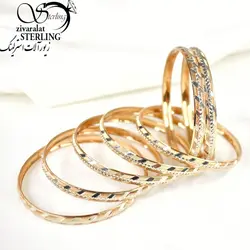 النگو طرح طلا مدل خط اریب کد115