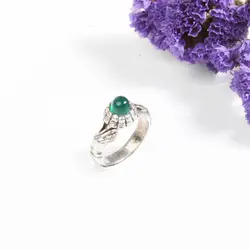 خرید و قیمت انگشتر دست و دلبر نقره مردانه با نگین عقیق سبز - خرید بدلیجات مدل سال و ارزان در فروشگاه زیورآلات استرلینگ