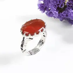 خرید و قیمت انگشتر نقره مردانه با سنگ عقیق اصل طرح سنگ بزرگ - خرید بدلیجات مدل سال و ارزان در فروشگاه زیورآلات استرلینگ