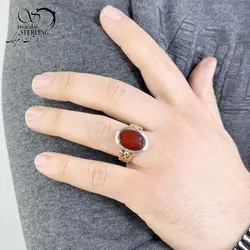 خرید و قیمت انگشتر نقره مردانه با سنگ عقیق اصل - خرید بدلیجات مدل سال و ارزان در فروشگاه زیورآلات استرلینگ