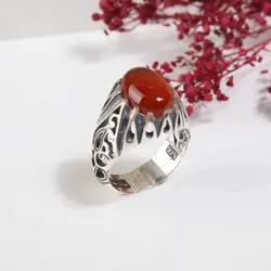 خرید و قیمت انگشتر نقره مردانه با سنگ عقیق اصل کد 4652 - خرید بدلیجات مدل سال و ارزان در فروشگاه زیورآلات استرلینگ