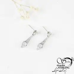 خرید و قیمت گوشواره نقره با نگین آویز بزرگ کد4489 - خرید بدلیجات مدل سال و ارزان در فروشگاه زیورآلات استرلینگ