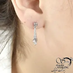 خرید و قیمت گوشواره نقره با نگین آویز بزرگ کد4489 - خرید بدلیجات مدل سال و ارزان در فروشگاه زیورآلات استرلینگ