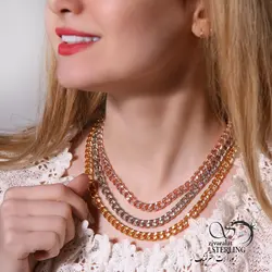 گردنبند فانتزی ترک طرح کارتیه