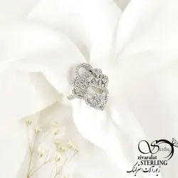 انگشتر طرح طلا زنانه مدل یونیک - انگشتر نقره-آبکاری طلا -925 عیار-نقره ایتالیایی-ضد حساسیت