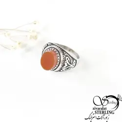 خرید و قیمت انگشتر نقره مردانه با نگین عقیق کد:۲۵۵۲ - خرید بدلیجات مدل سال و ارزان در فروشگاه زیورآلات استرلینگ