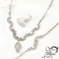 خرید و قیمت سرویس نقره زنانه کد:۲۰۳۶ - خرید بدلیجات مدل سال و ارزان در فروشگاه زیورآلات استرلینگ