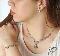 خرید و قیمت سرویس نقره زنانه کد:۲۰۲۴ - خرید بدلیجات مدل سال و ارزان در فروشگاه زیورآلات استرلینگ