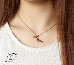 خرید و قیمت گردنبند استیل رزگلد کد: ۱۹۶۵ - خرید بدلیجات مدل سال و ارزان در فروشگاه زیورآلات استرلینگ