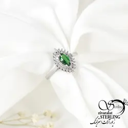 خرید و قیمت انگشتر نقره زنانه نگین سبز کد:۱۶۶۵ - خرید بدلیجات مدل سال و ارزان در فروشگاه زیورآلات استرلینگ