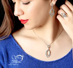 خرید و قیمت نیم ست نقره زنانه کد:۱۵۳۴ - خرید بدلیجات مدل سال و ارزان در فروشگاه زیورآلات استرلینگ
