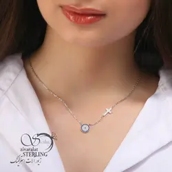 گردنبند نقره زنانه طرح چشم نظر