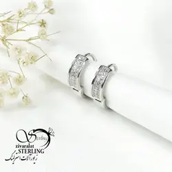گوشواره حلقه ای نقره کد 6415