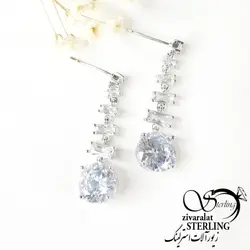 خرید و قیمت گوشواره آویز طرح جواهر نگین دایره - خرید بدلیجات مدل سال و ارزان در فروشگاه زیورآلات استرلینگ