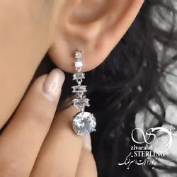 خرید و قیمت گوشواره آویز طرح جواهر نگین دایره - خرید بدلیجات مدل سال و ارزان در فروشگاه زیورآلات استرلینگ