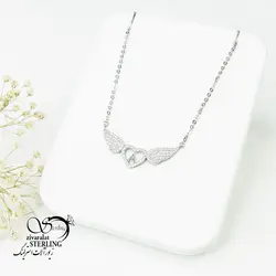 گردنبند نقره زنانه طرح قلب بالدار