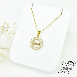 گردنبند استیل زنانه طرح طلا کد 6599