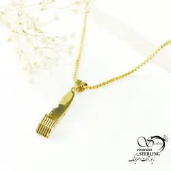 گردنبند استیل مردانه طرح ریش تراش