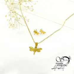 نیمست استیل زنانه طرح شاپرک کد6615