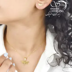 نیمست استیل زنانه طرح شاپرک کد6615