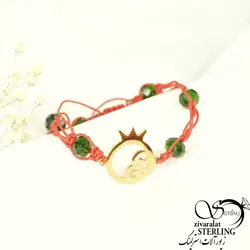 دستبند اناری مروارید سبزکد 7507