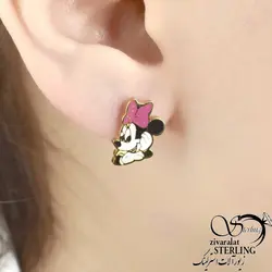 گوشواره طرح میکی موس برند استیل