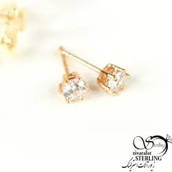 گوشواره ژوپینگ طلایی نگیندار