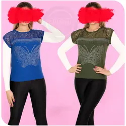 شومیز توردار پروانه