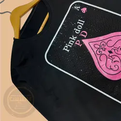 بلوز کراپ طرح pink