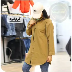 مانتو کتان رنگی