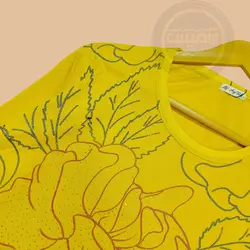 بلوز سايز بزرگ گل و برگ