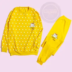 بلوز و شلوار خال خالی گربه