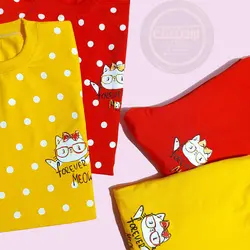 بلوز و شلوار خال خالی گربه