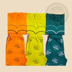 تیشرت و شورتک قلب و گل