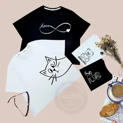 تیشرت کراپ سفید و مشکی