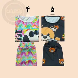 کراپ و شلوارک فلامنت طرحدار