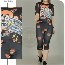 کراپ و شلوارک فلامنت طرحدار