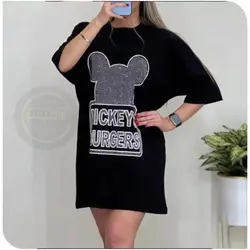 تیشرت لانگ میکی موس نگینی