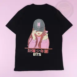 تیشرت لانگ دختر BTS